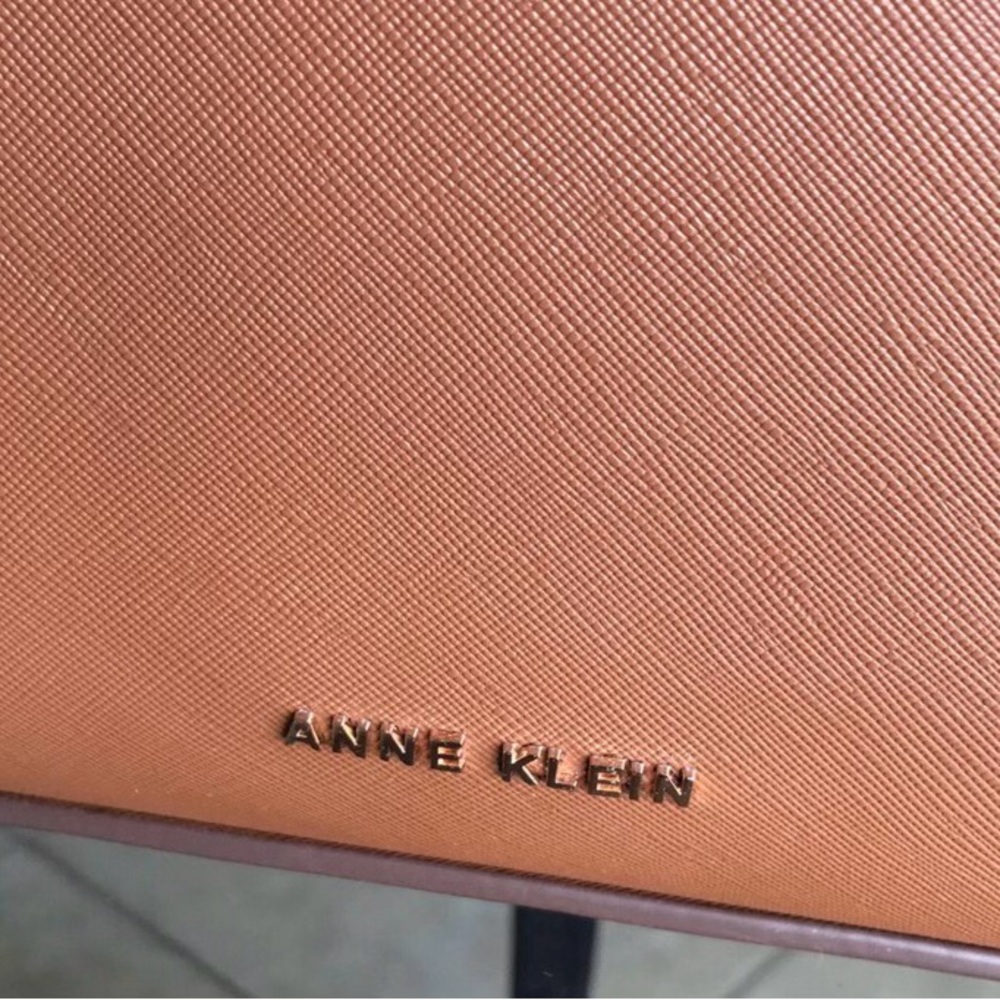 Anne Klein Textured Brown Satchel